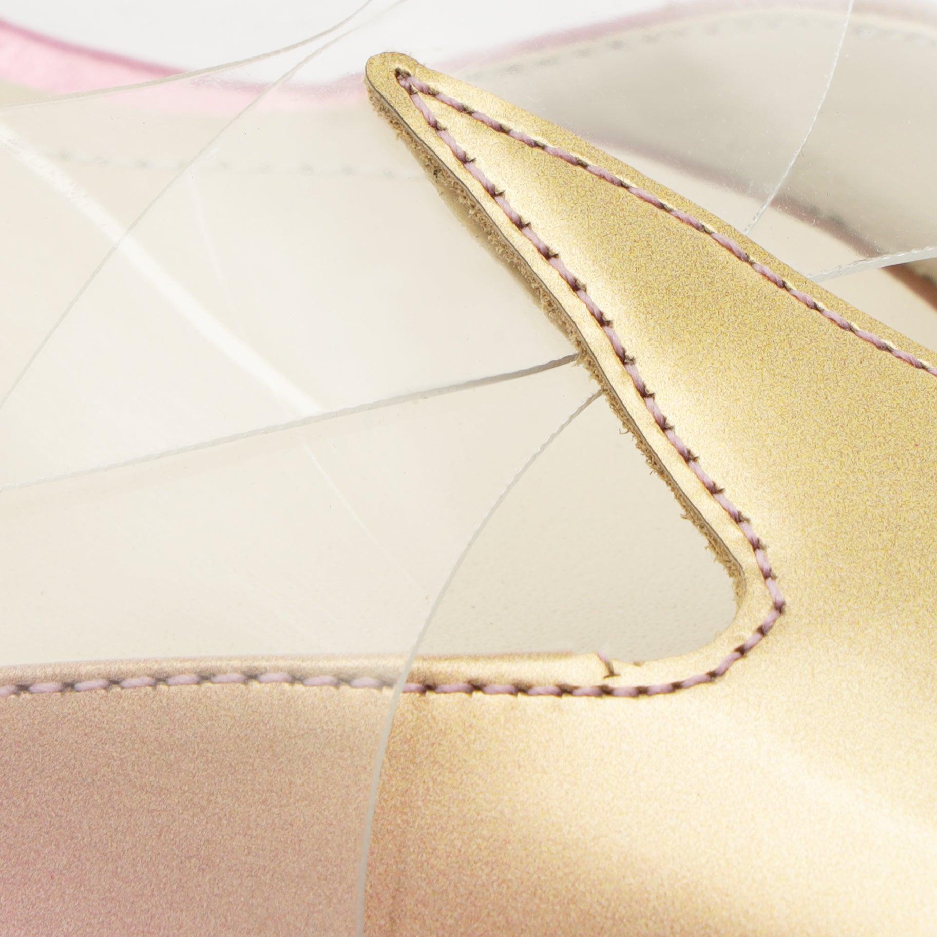 Tori Kitten Vinyl & Specchio Leather Pump Female Product Image