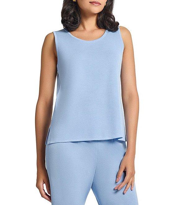 MISOOK Knit Double Scoop Neck Sleeveless Tank Product Image