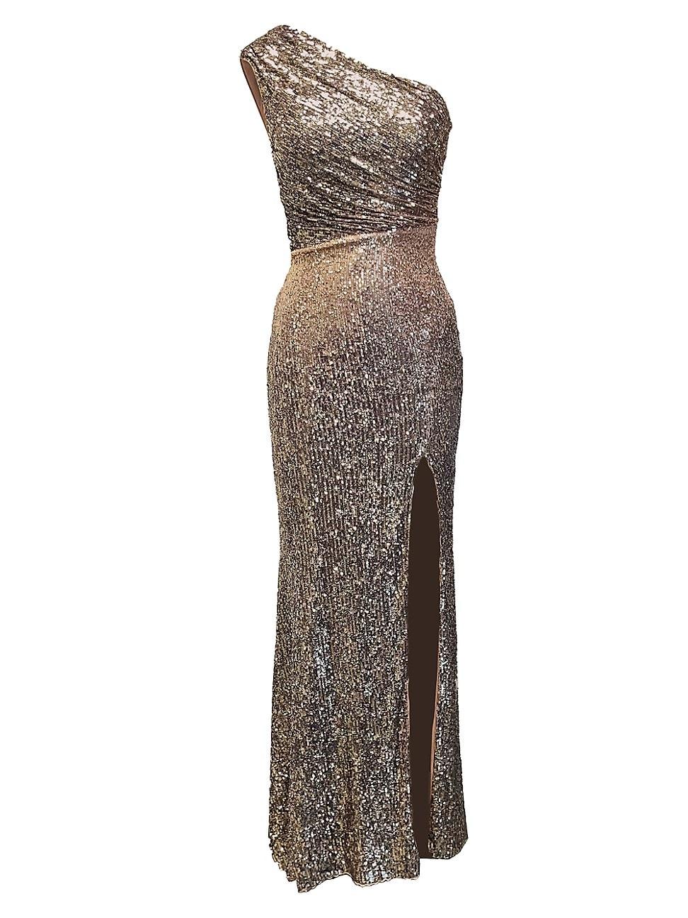 Womens Sariah Asymmetric Sequin Gown Product Image
