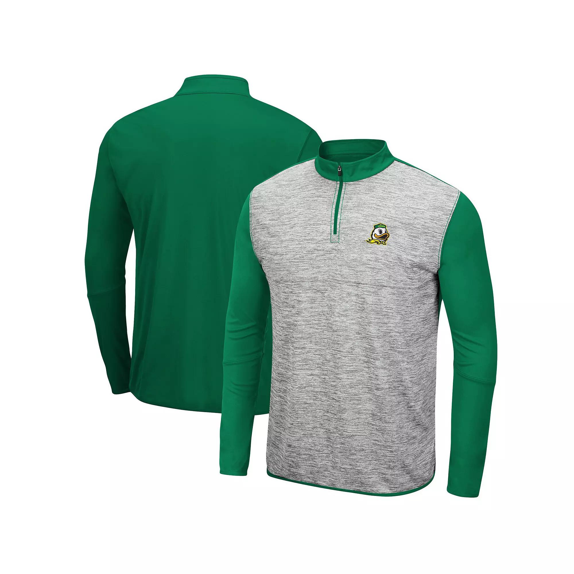 Men's Colosseum Heathered Gray/Maroon Texas A&M Aggies Prospect Quarter-Zip Jacket,  Product Image