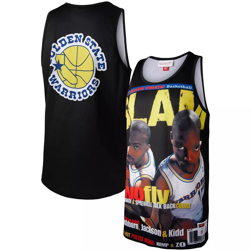 Men's Mitchell & Ness Tim Hardaway/Latrell Sprewell Black Golden State Warriors Slam Player Tank Top, Size: Small Product Image