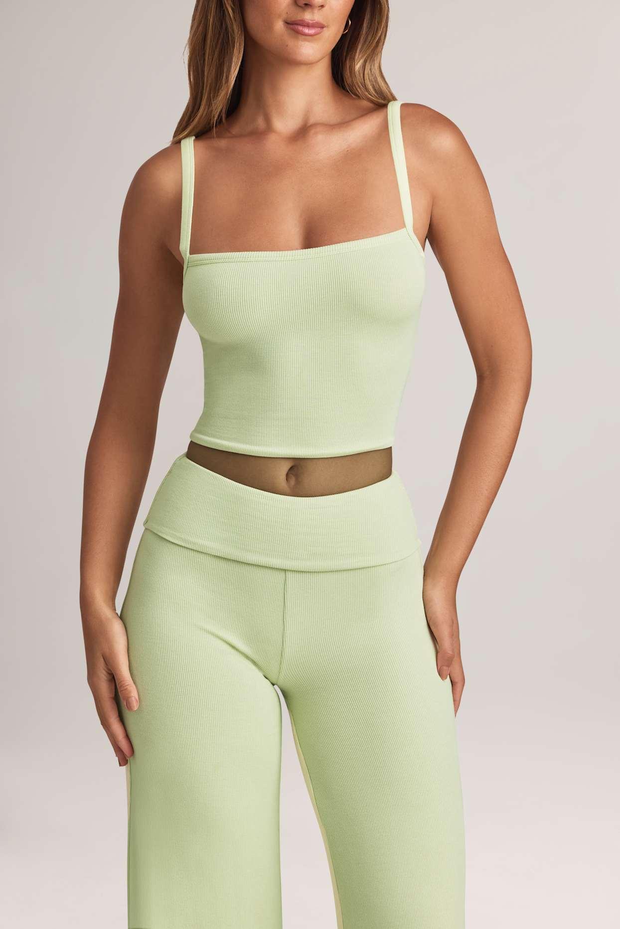Modal Square-Neck Camisole Top in Sage Green Product Image