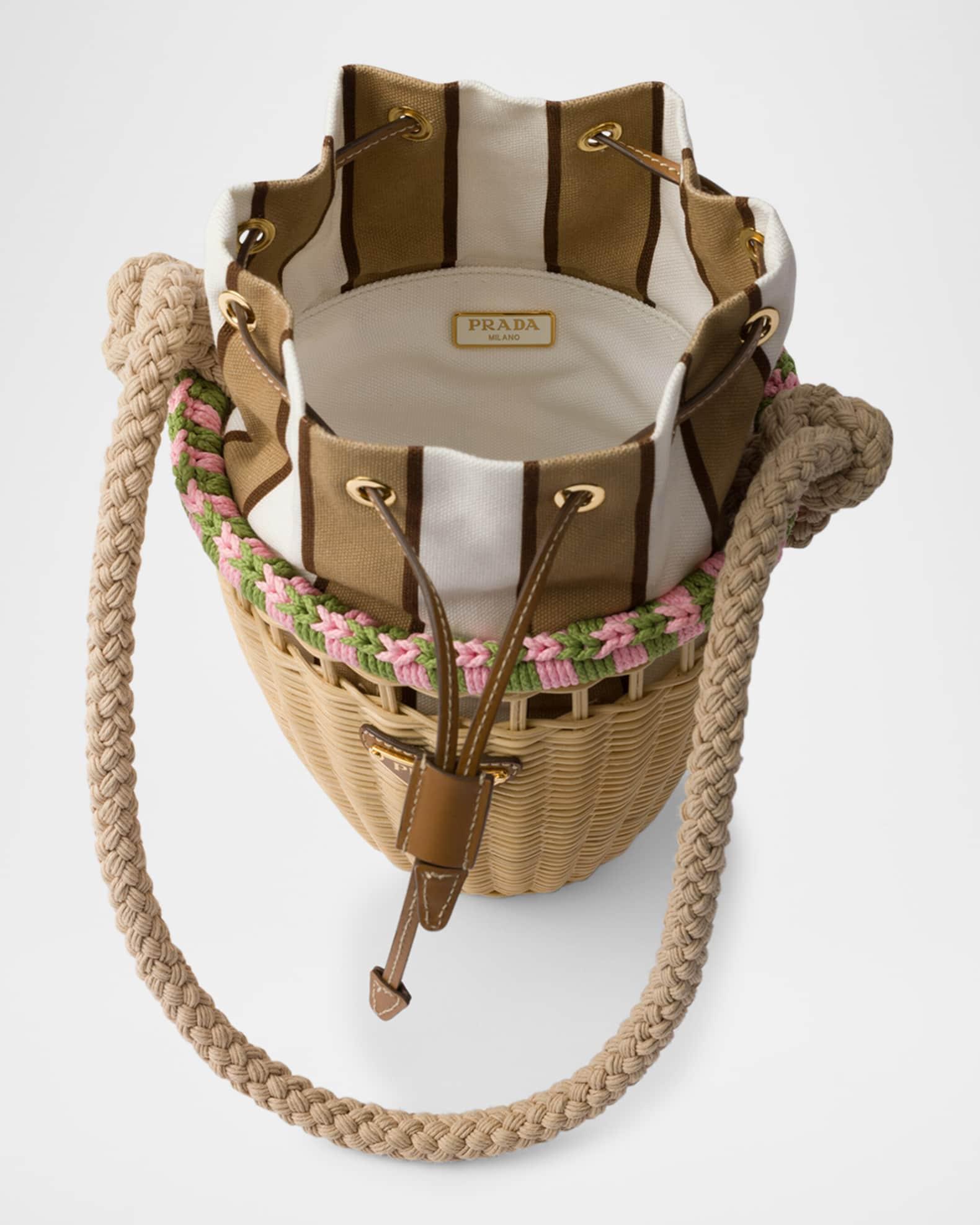 Wicker Mini Bucket Bag Product Image