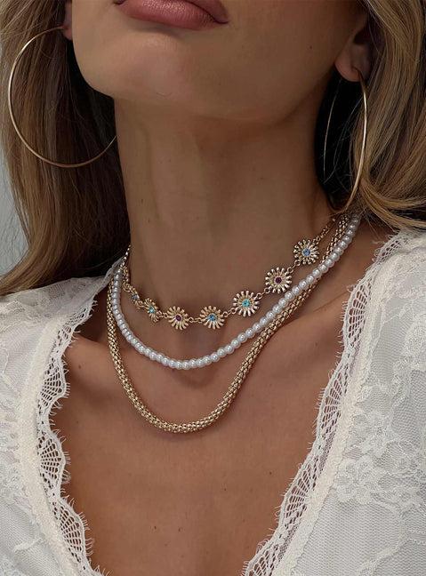 Keep Dreaming Layered Necklace Gold Product Image