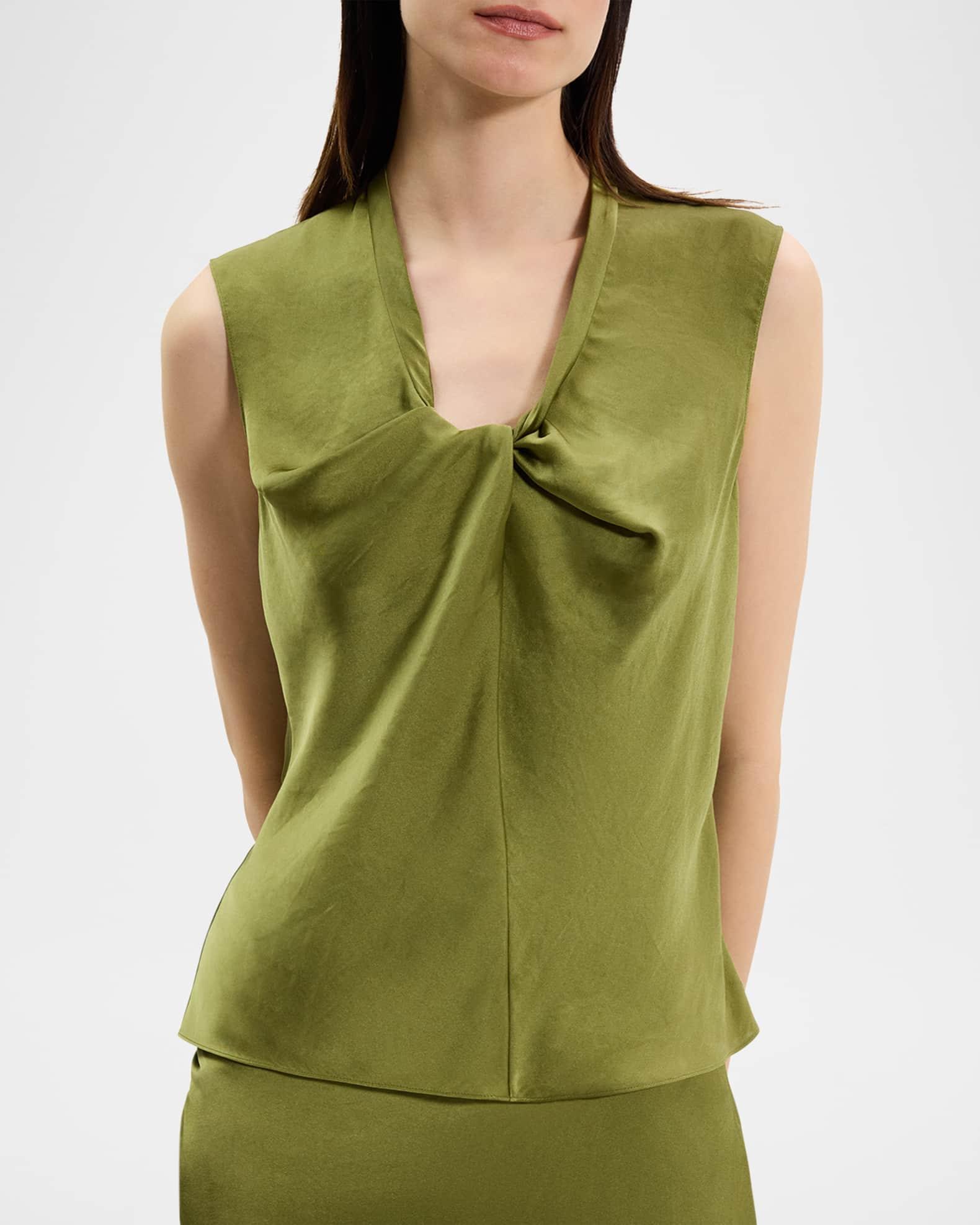 Sleeveless Twisted Scoop-Neck Top Product Image