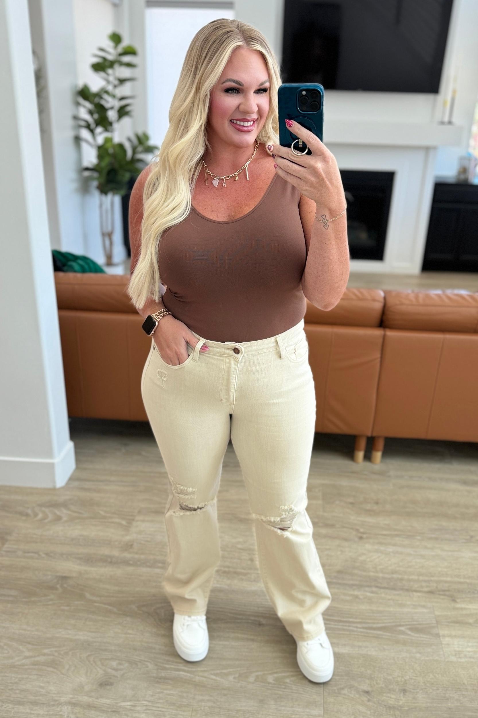 Callie High Rise Adjustable Button Cutoff Shorts (Online Exclusive) Product Image