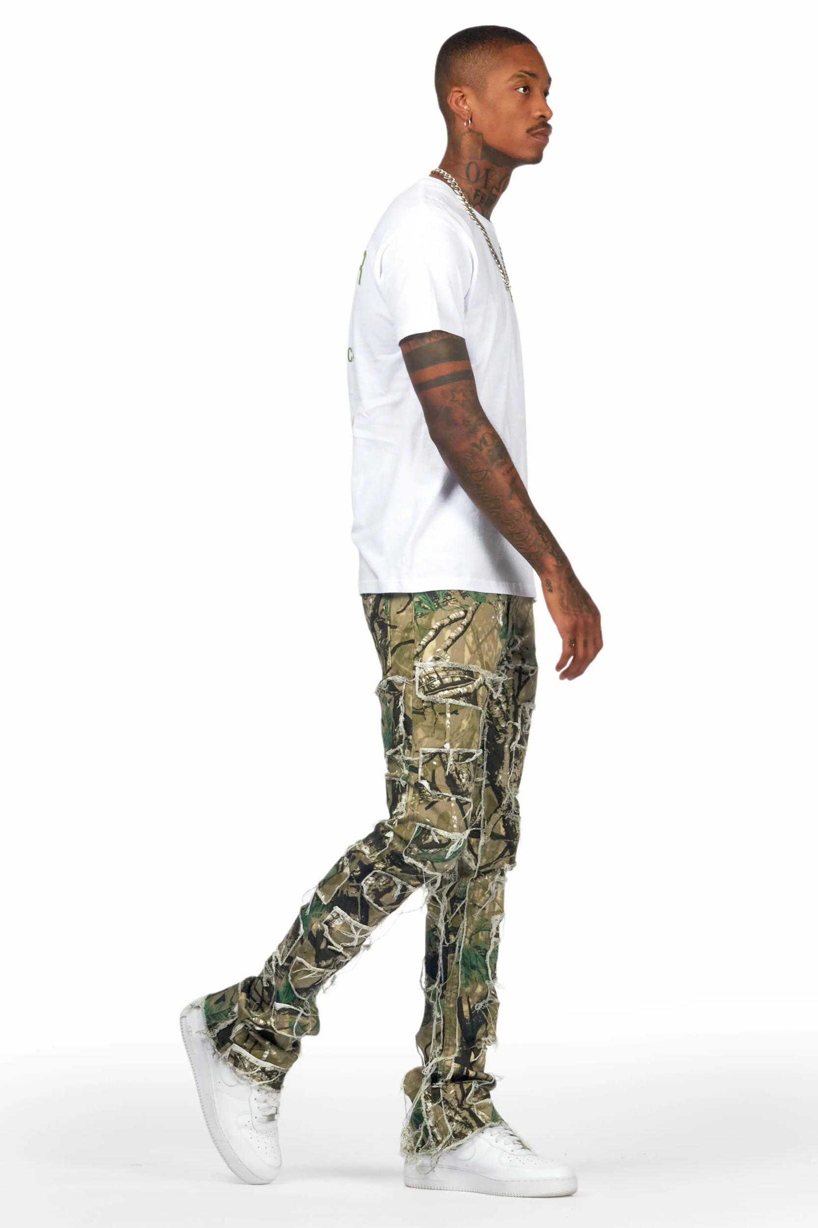 Lake White T-Shirt & Shake Stacked Flare Jean Bundle Male Product Image