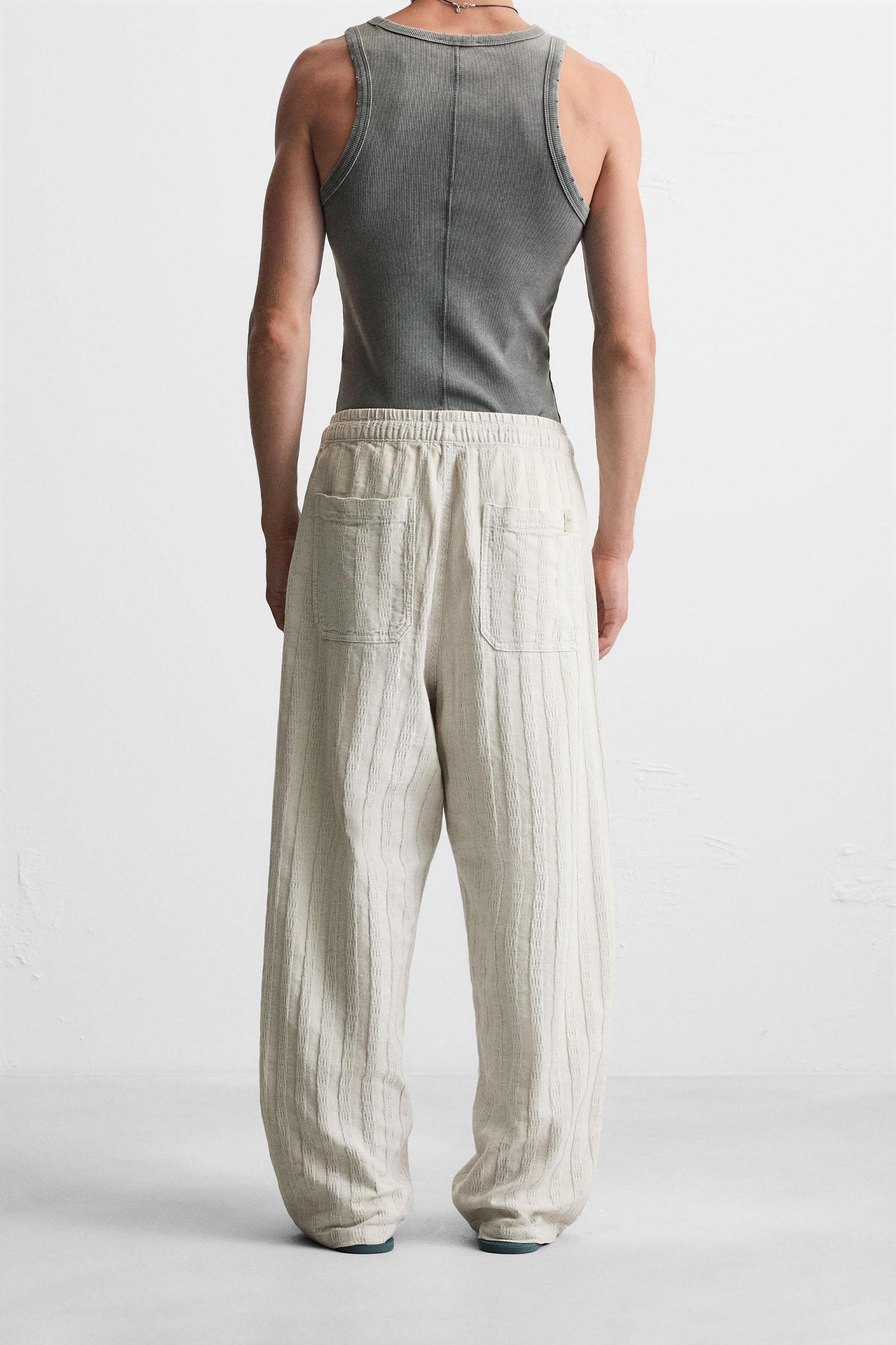 JACQUARD RELAXED FIT PANTS Product Image