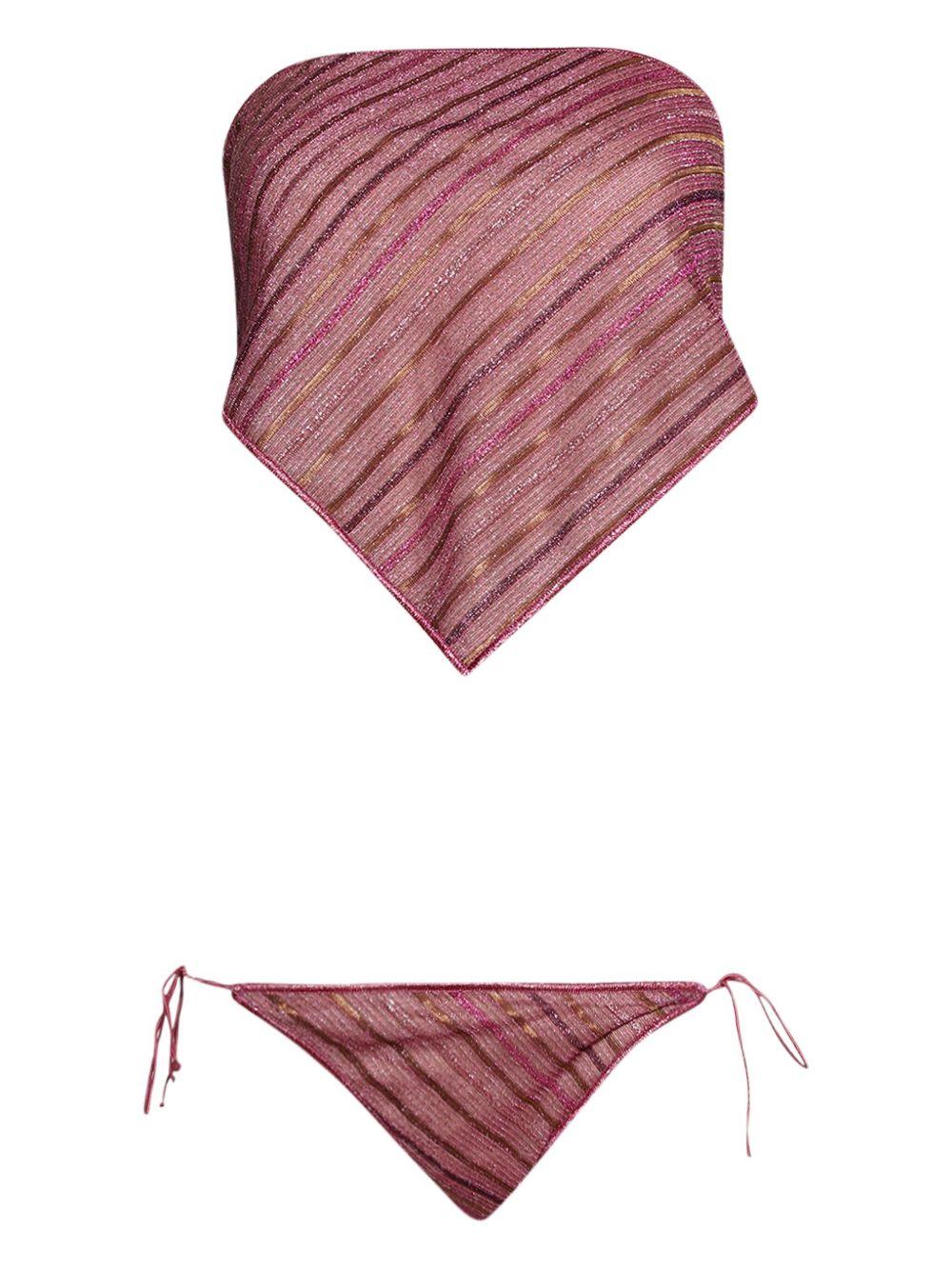 strapless striped bikini Product Image