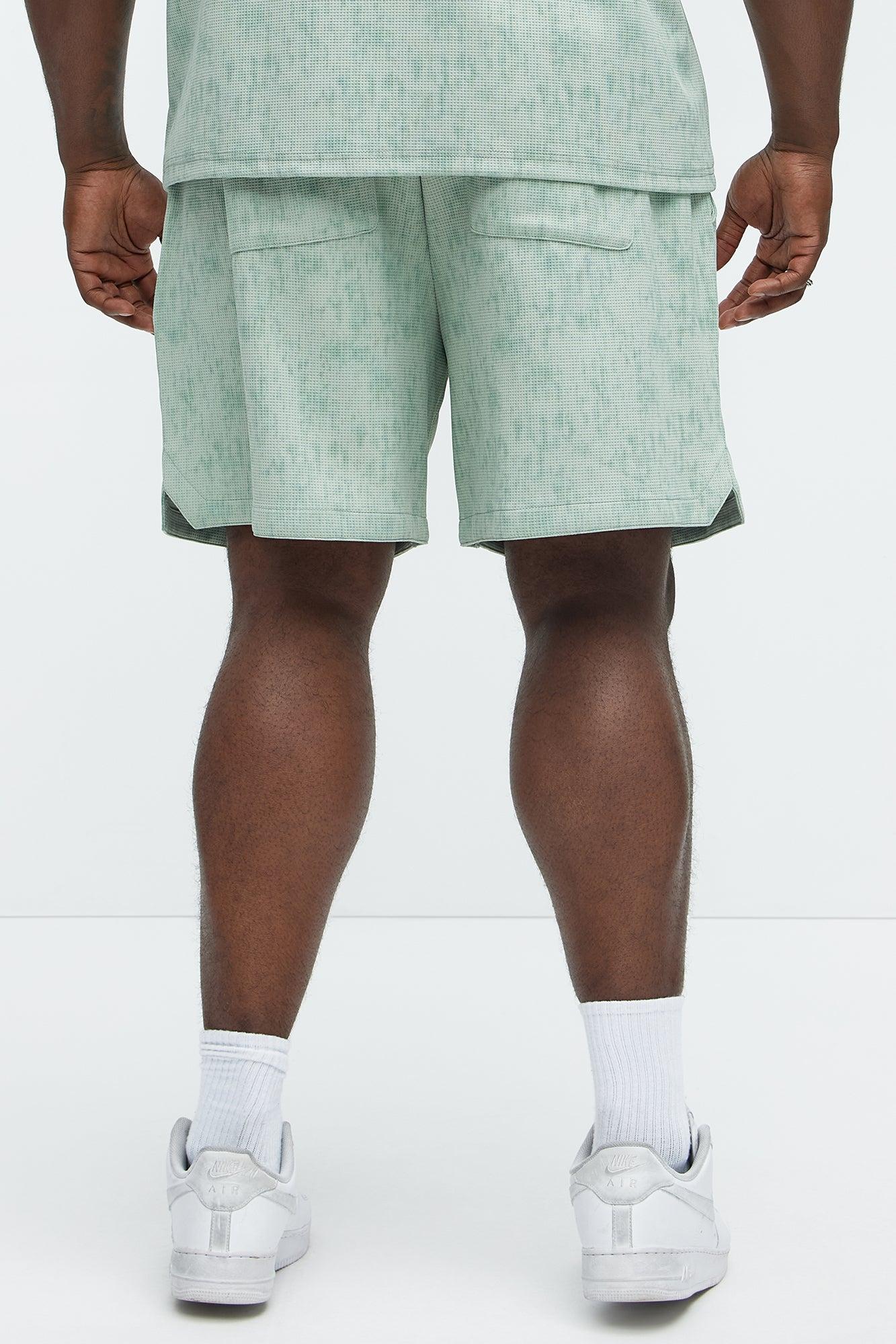 Kerwin Waffle Texture Shorts - Sage Product Image