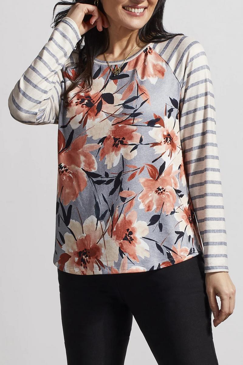 Long Sleeve Raglan Crew Neck Top Product Image