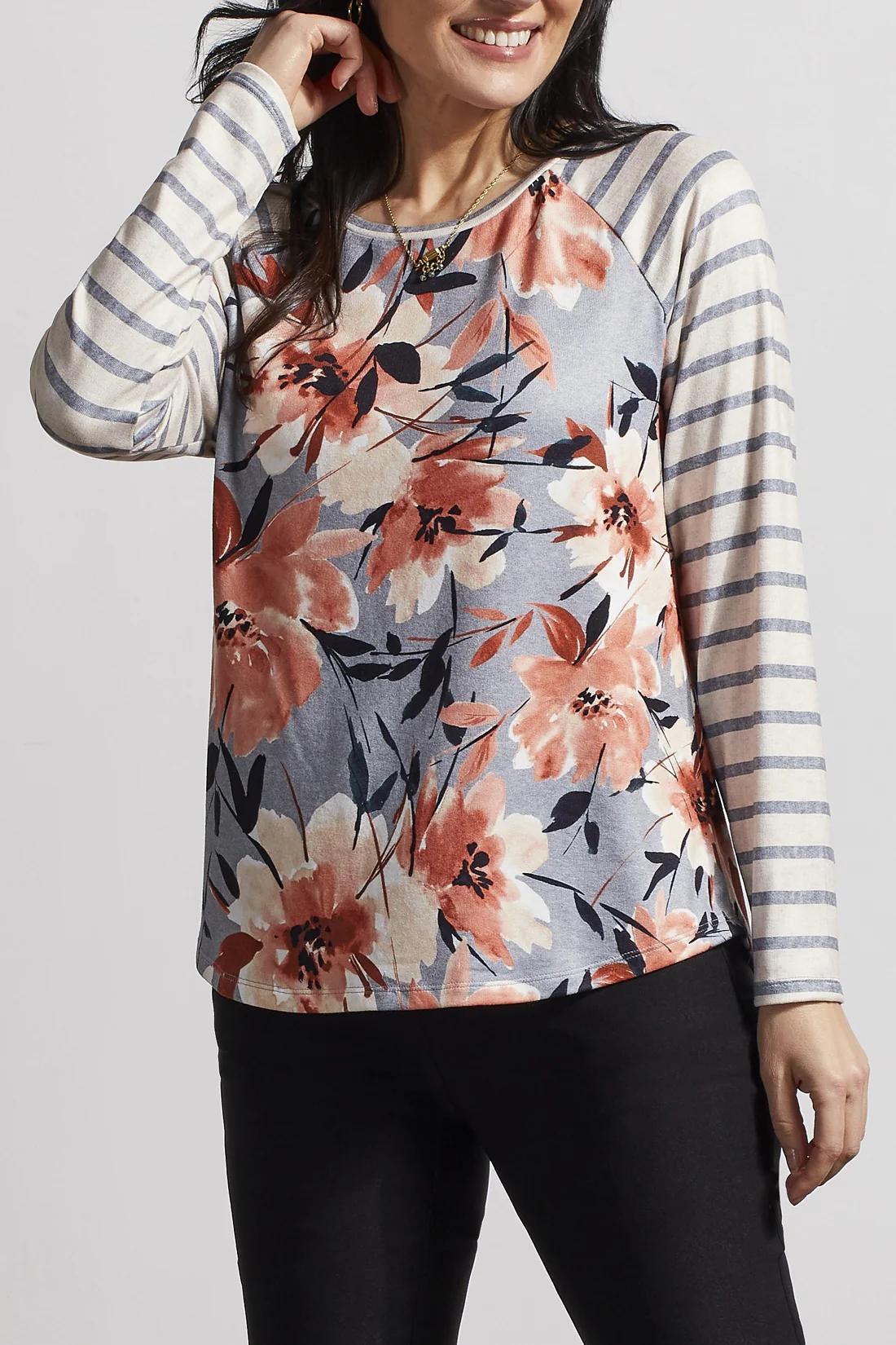 Long Sleeve Raglan Crew Neck Top Product Image