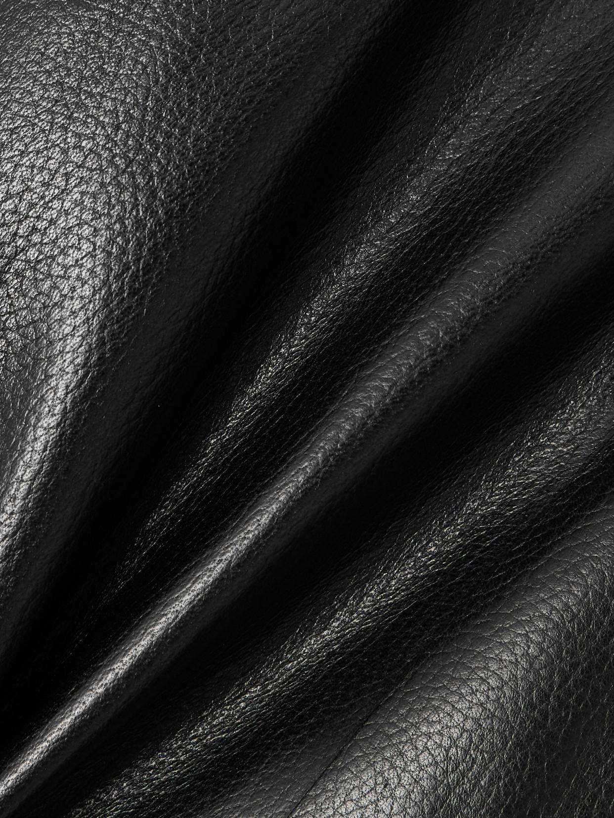 ALAÏA Padded Leather Bomber Jacket In Black Product Image