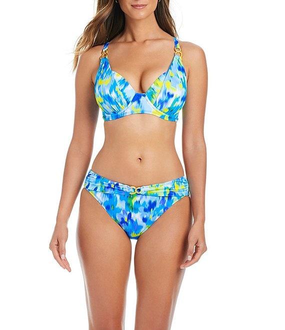 Bleu Rod Beattie Life's A Beach Printed Ring Drape Hipster Swim Bottom Product Image