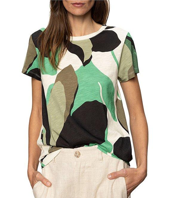 Sanctuary The Perfect Tee Abstract Print Crew Neck Short Sleeve Top Product Image