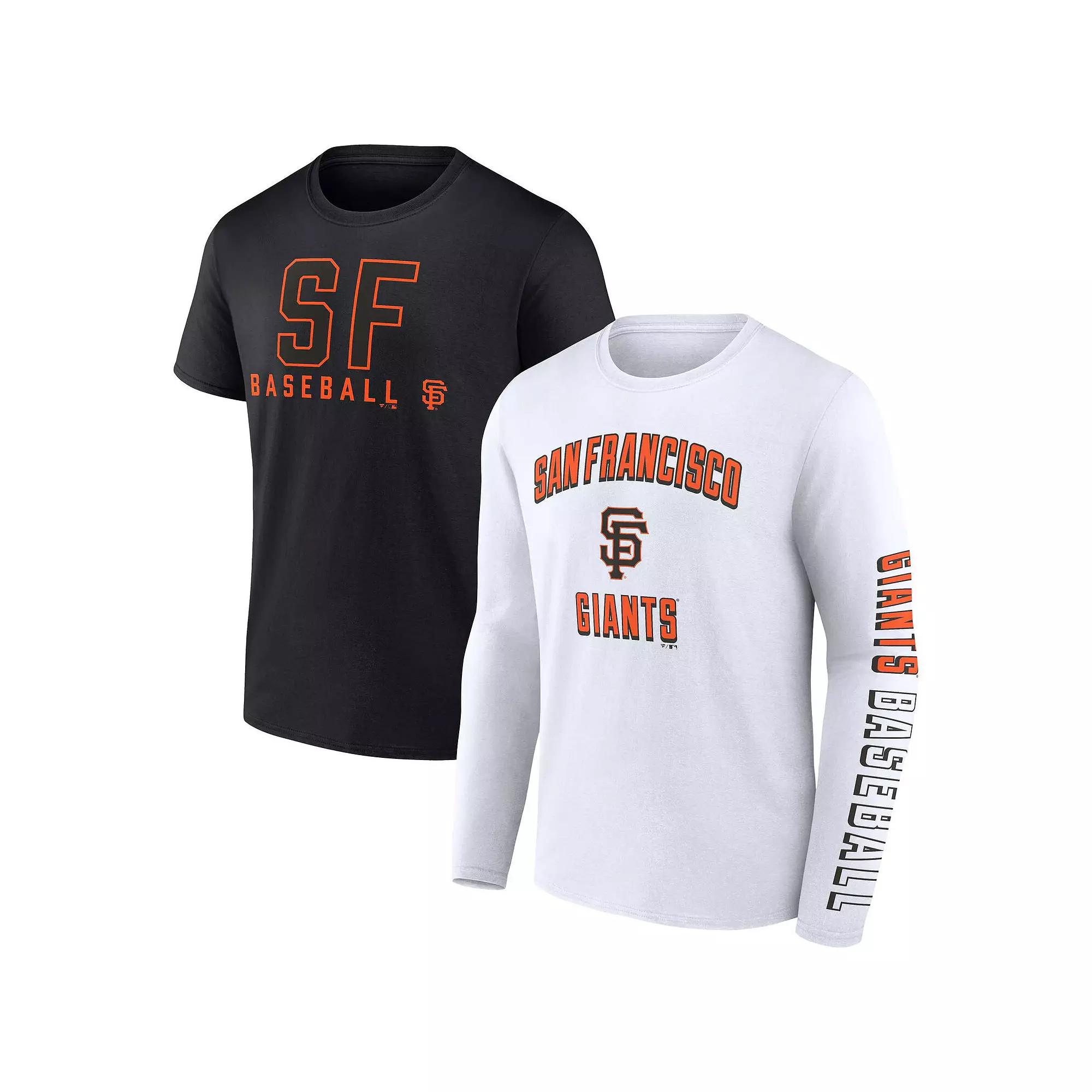 Men's Fanatics Branded Black/White San Francisco Giants Two-Pack Combo T-Shirt Set,  Product Image