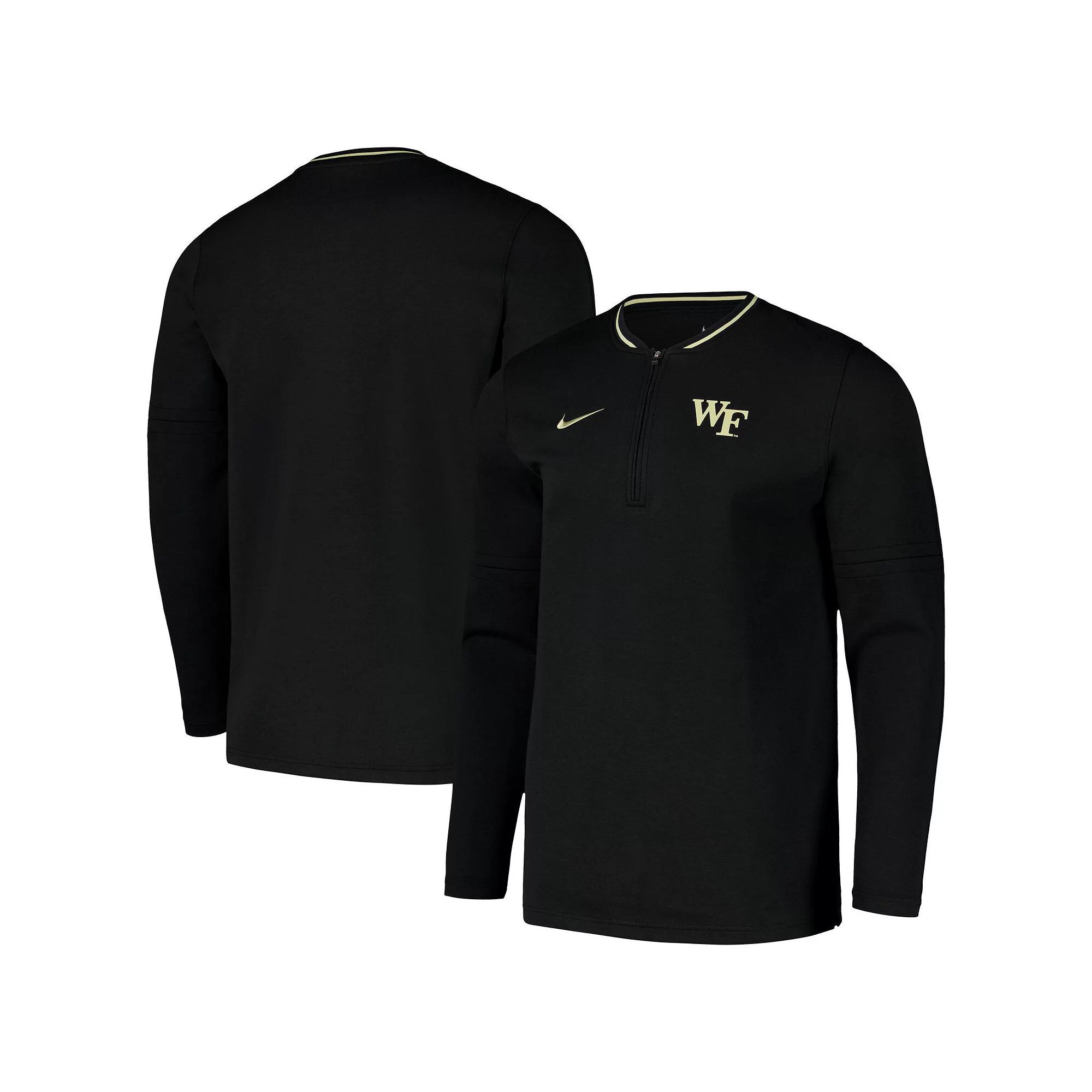 Men's Nike Black Wake Forest Demon Deacons Coaches Quarter-Zip Jacket,  Product Image