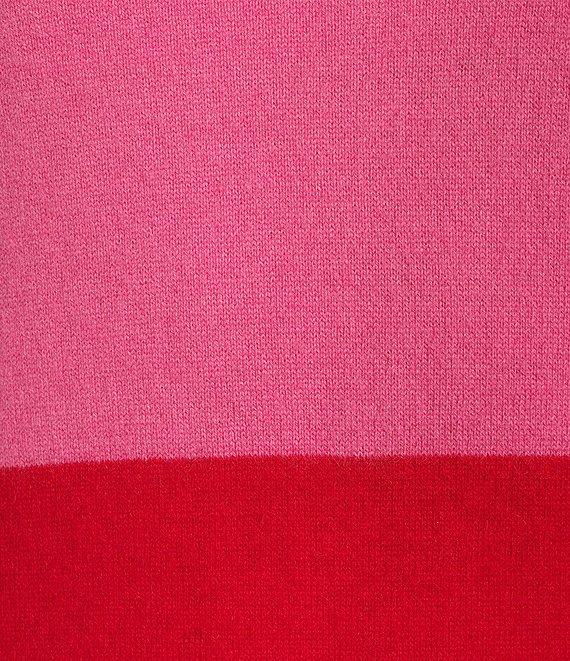 FRANCES VALENTINE Fantasia Angora Blend Color Block Crew Neck 3/4 Sleeve Maxi Dress Product Image