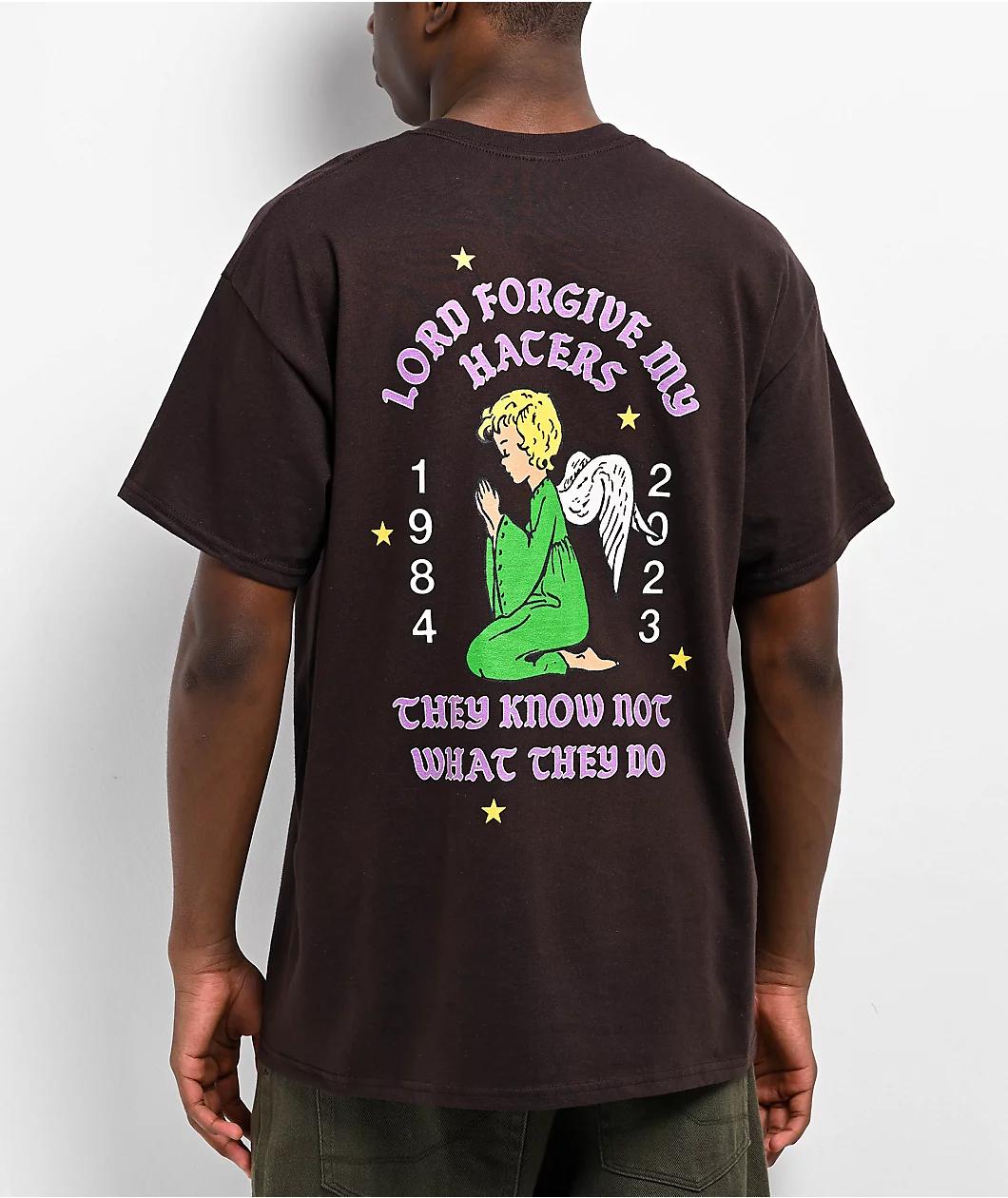 40s & Shorties Lord Forgive Brown T-Shirt Product Image