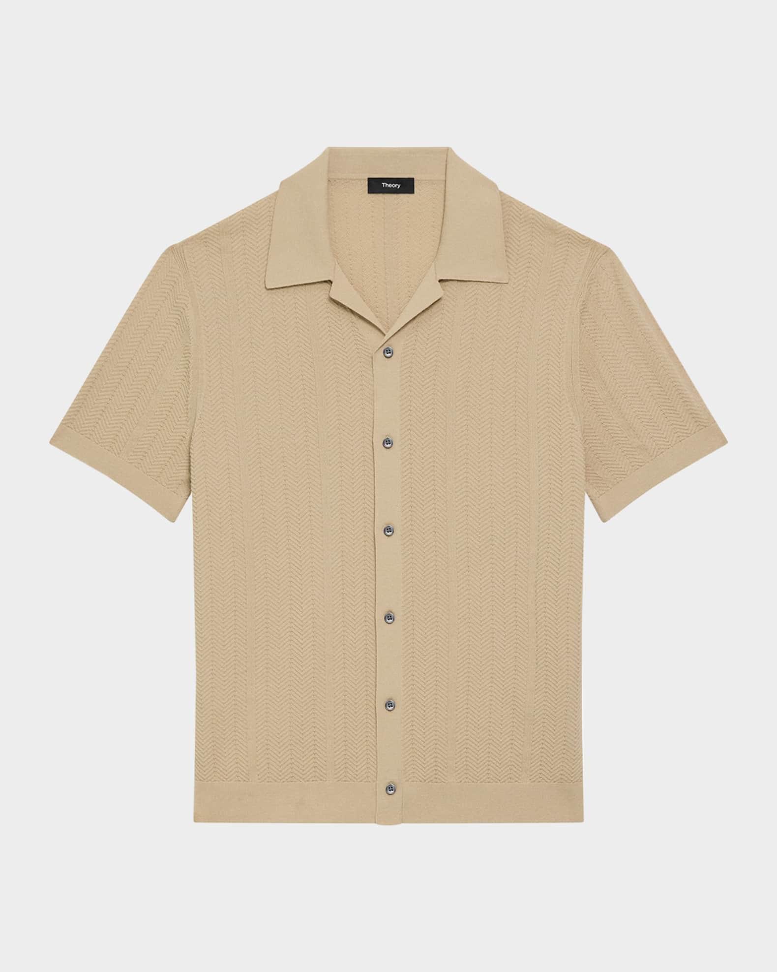 Men's Herringbone Knit Camp Shirt Product Image
