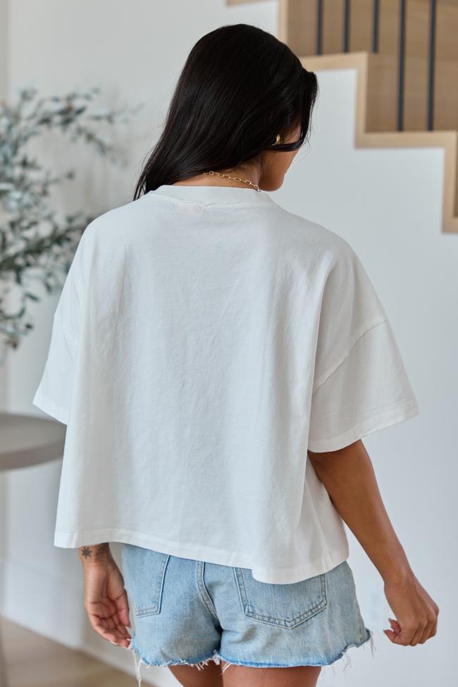 Perfect Staple Ivory Soft Knit Pocket Tee Product Image