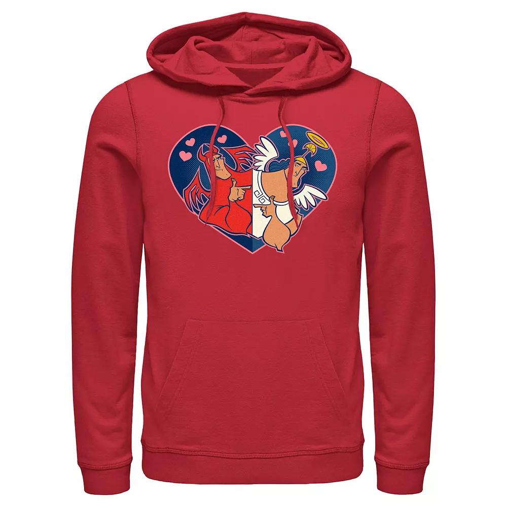 Disney's The Emperor's New Groove Kronk Devil Angel Heart Men's Graphic Hoodie, Size: XL, Red Product Image