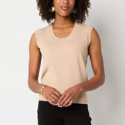 Liz Claiborne Womens Round Neck Sleeveless Pullover Sweater Product Image