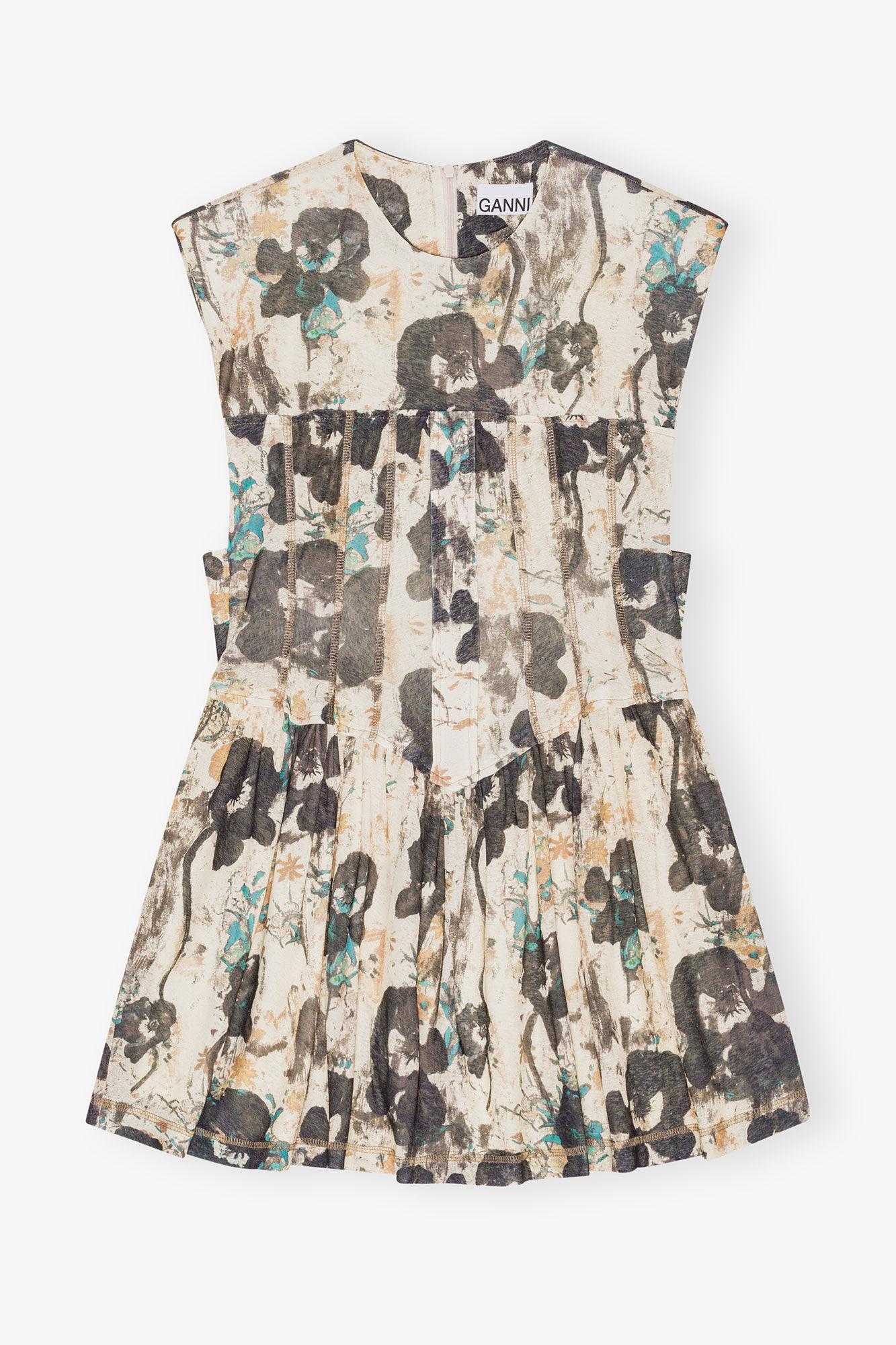 Printed Marl Mesh Corset Mini Dress Product Image