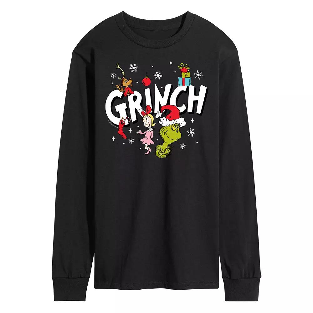 Men's Dr. Seuss Grinch Logo Long Sleeve Tee,  Product Image