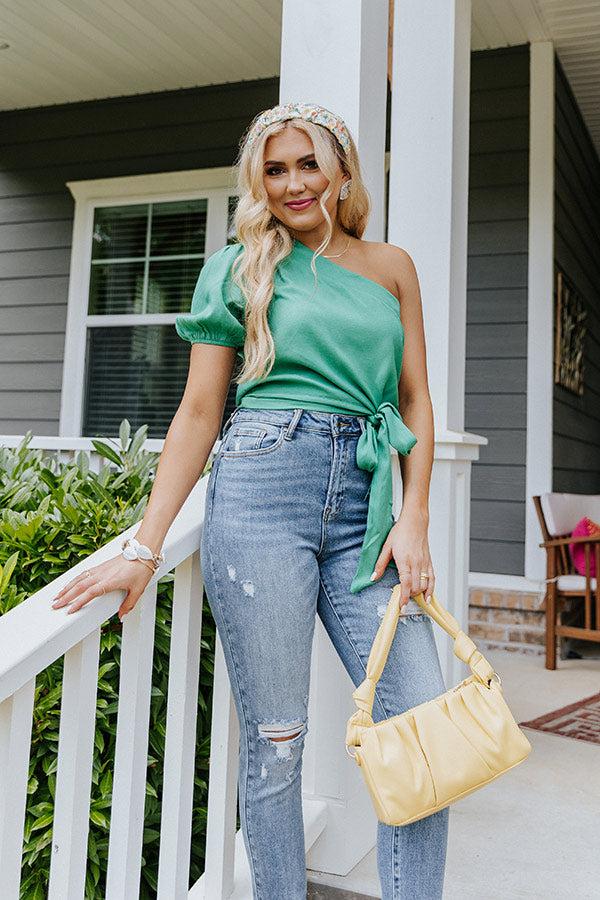 Casa On the Coast Top In Green Product Image