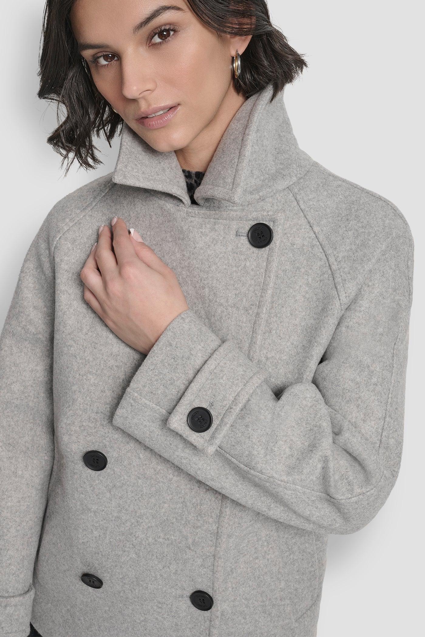 SHORT FAUX WOOL JACKET Product Image