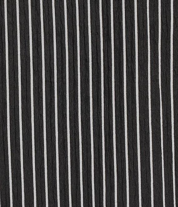 See And Be Seen Stripe Knit Boat Neck 3/4 Sleeve Coordinating Top Product Image