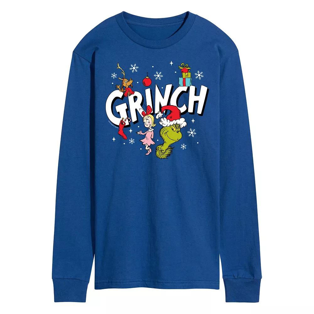 Men's Dr. Seuss Grinch Logo Long Sleeve Tee,  Product Image