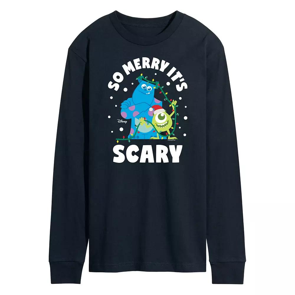 Disney / Pixar's Monsters Inc. Men's So Merry It's Scary Long Sleeve Graphic Tee,  Product Image