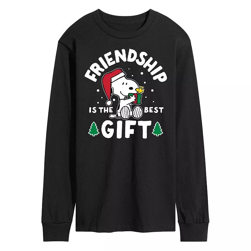 Men's Peanuts Friendship Is The Best Gift Long Sleeve Tee,  Product Image