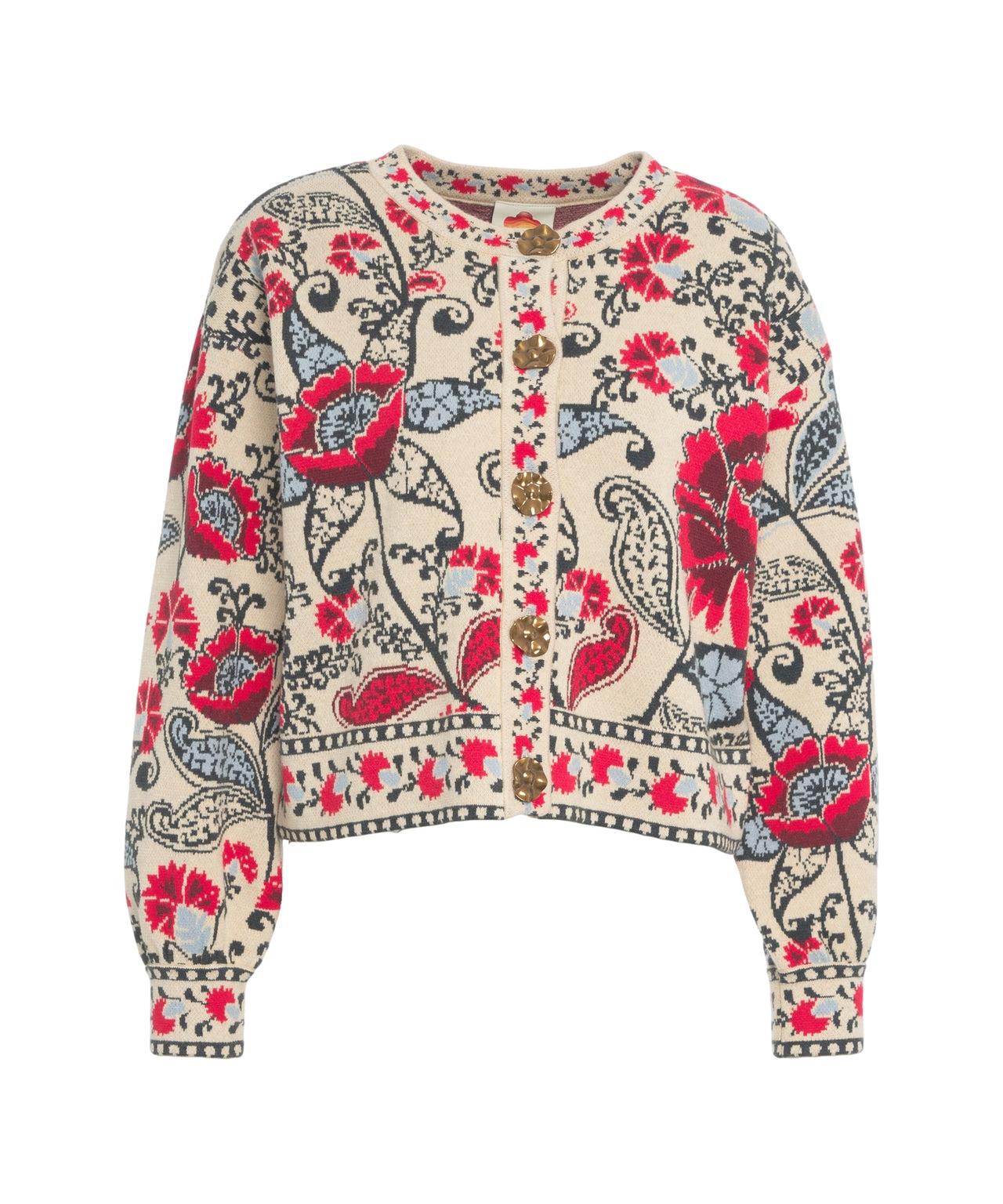 Cardigan with floral pattern Product Image