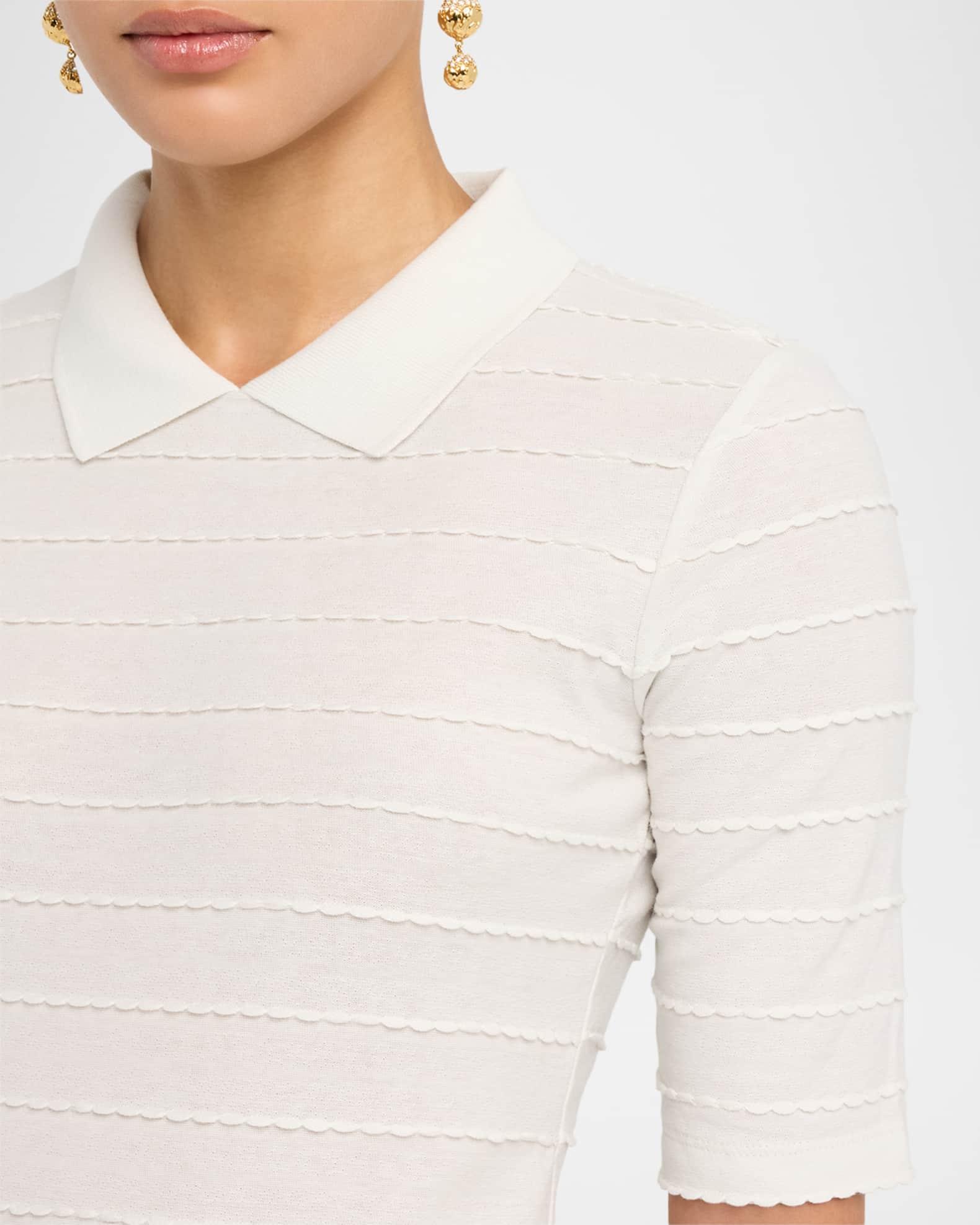Scallop-Trim Cotton Jersey Tee Product Image