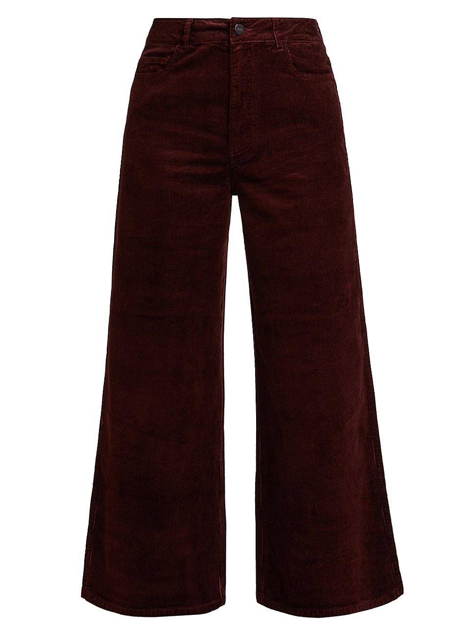 Womens Harper Cotton-Blend Corduroy Crop Pants Product Image