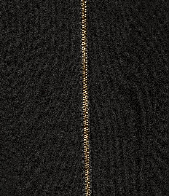 Calvin Klein V-Neck Sleeveless Scuba Crepe Fit And Flare Dress Product Image