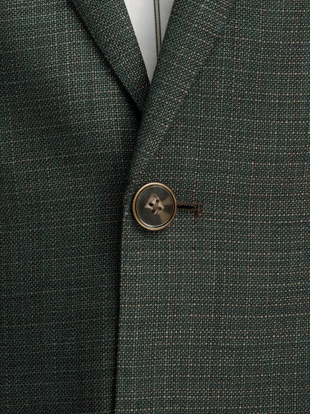 Wool Single Breasted Notch Lapel Sport Coat - Green/tan Product Image