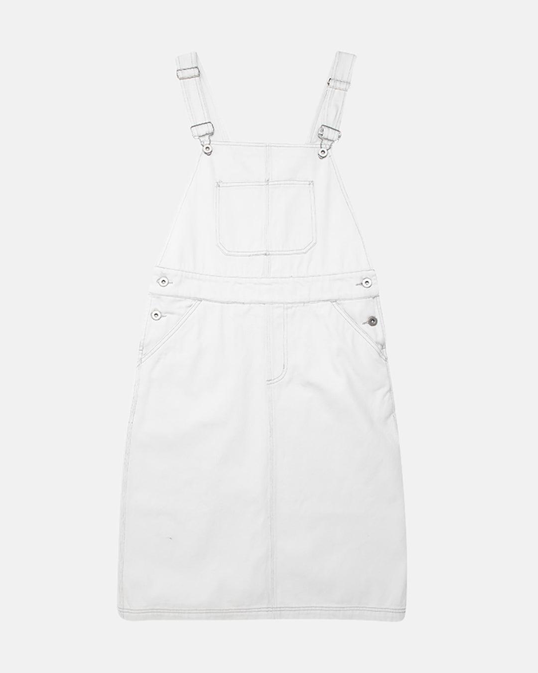 Stanley Overall Dress - Bleached White Product Image