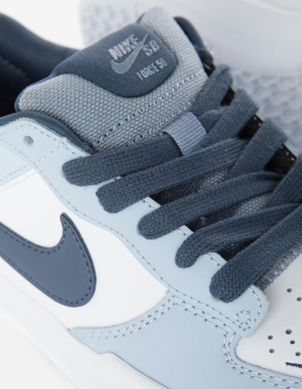 NIKE SB Force 58 Premium Skate Shoes - WHT/BLUE Product Image