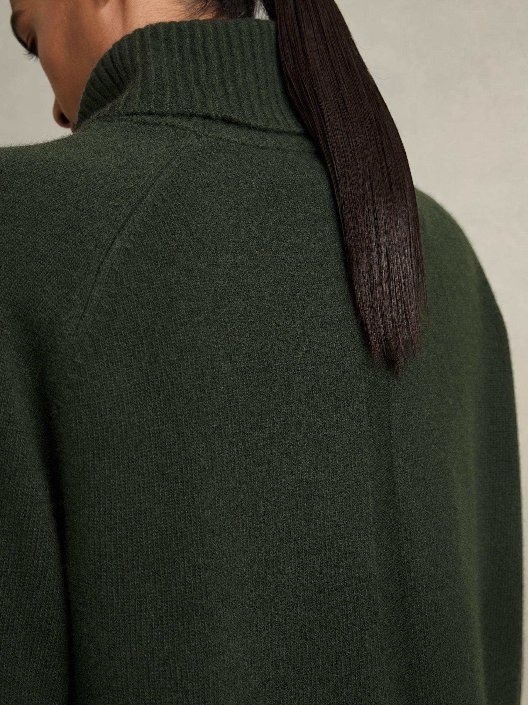 Wool Cashmere Roll Neck Jumper in Khaki Product Image