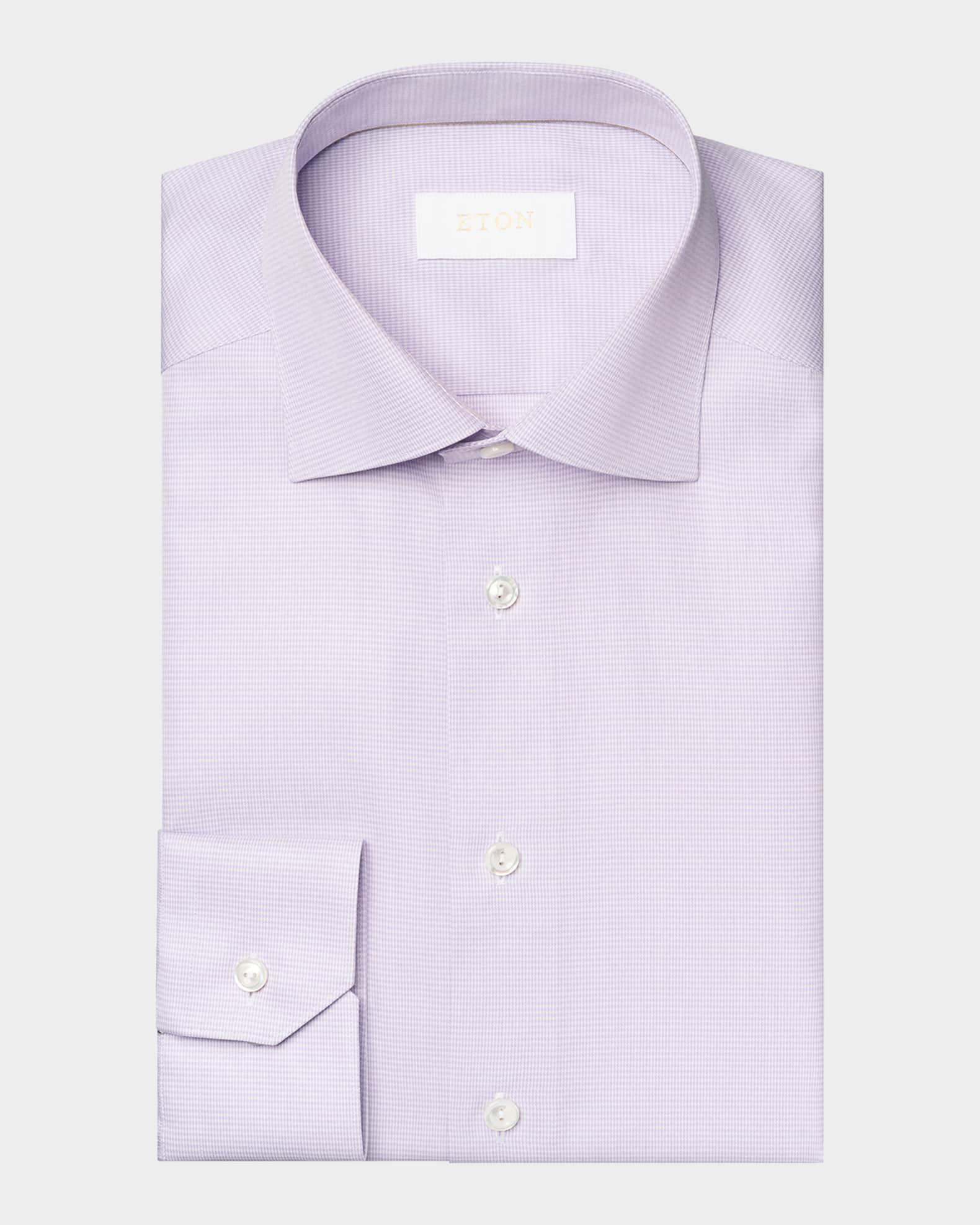 Men's Elevated Twill Micro-Houndstooth Contemporary-Fit Dress Shirt Product Image
