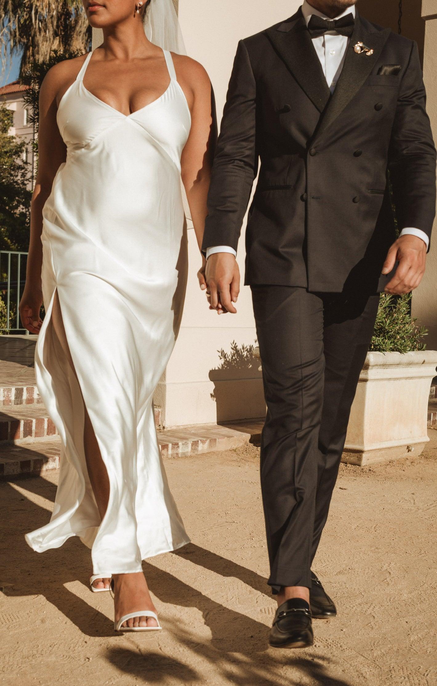 Anderson Maxi Dress ~ Ivory Luxe Satin Product Image