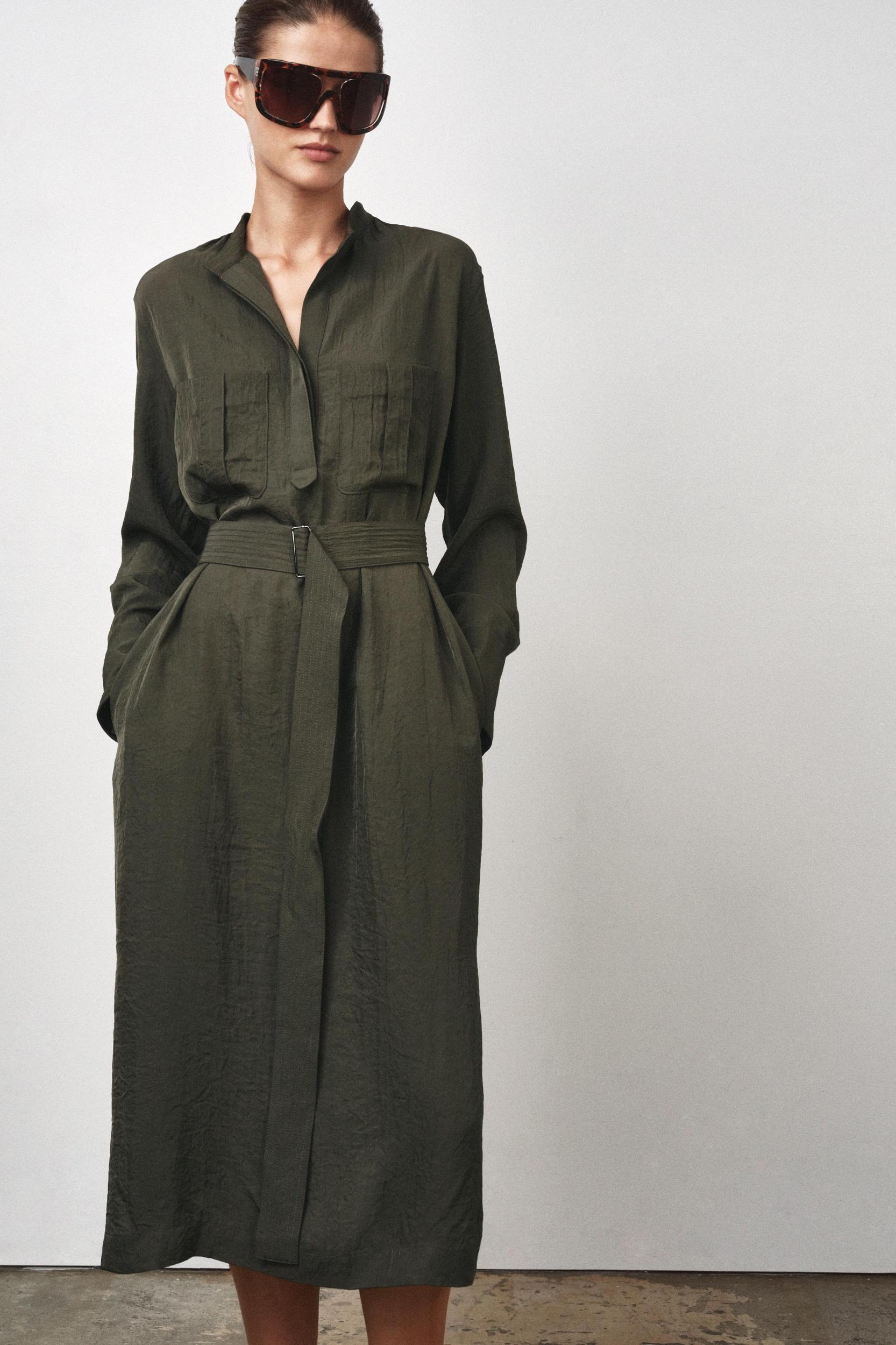 ZW COLLECTION BELTED MIDI DRESS Product Image