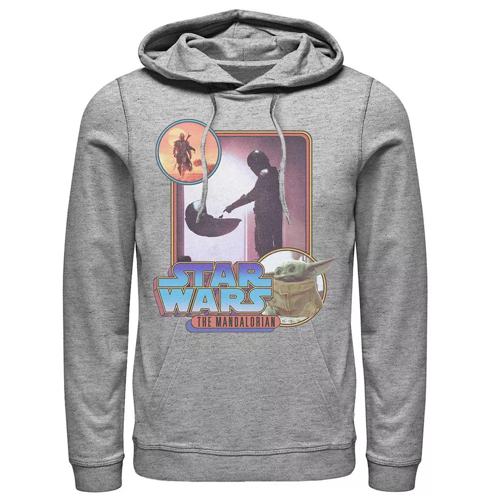 Men's Star Wars: The Mandalorian Retro Style Portrait Hoodie,  Product Image