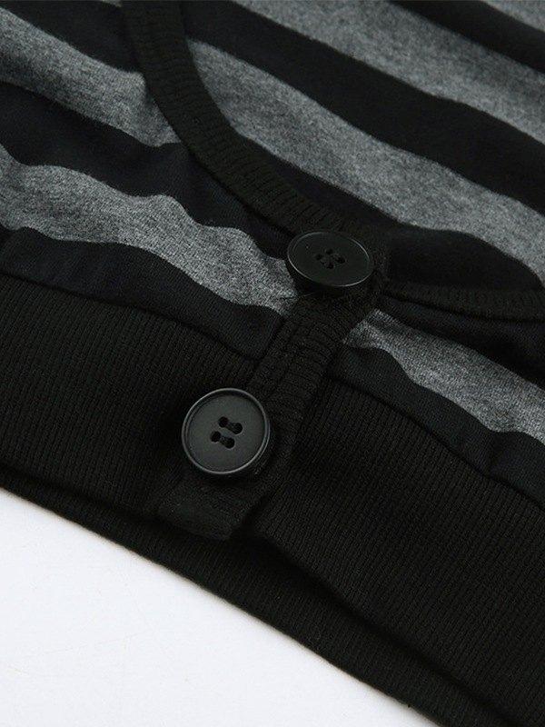 Super Crop Long Sleeve Striped Knit Top Product Image