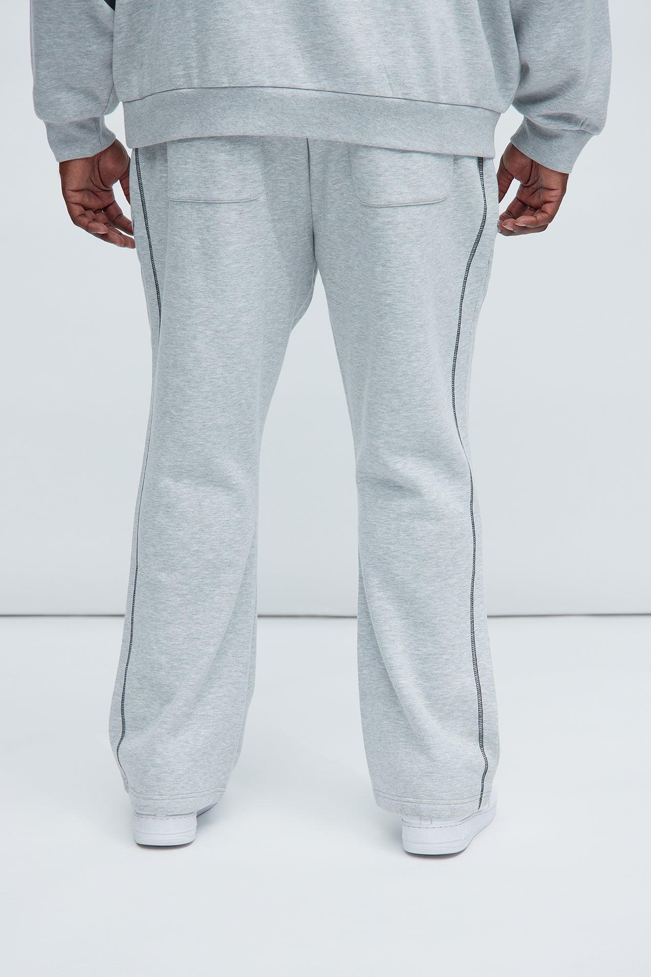 Tyson Trust Me Skinny Flare Contrast Sweatpants - Heather Grey Product Image