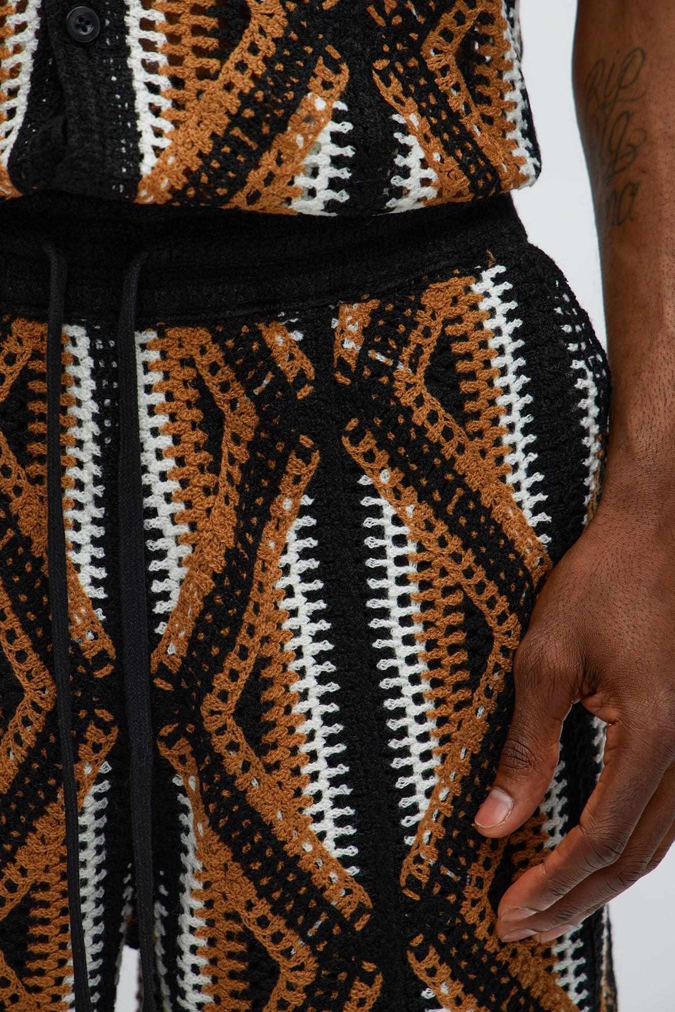 Triangles Knit Short - Black/combo Product Image